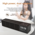 Speakers - 2020 latest Multifunction Clock Bluetooth Speaker with Wireless Charger 4000mAh Power Bank LWS-0818